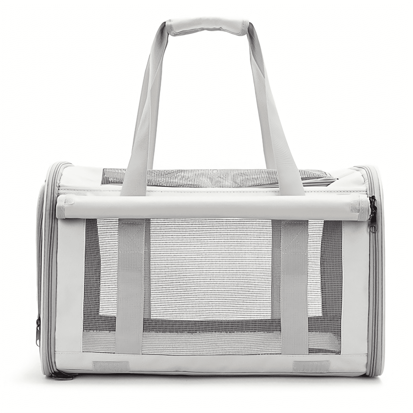 Stylish pet carrier bag with a comfortable interior, perfect for everyday errands.