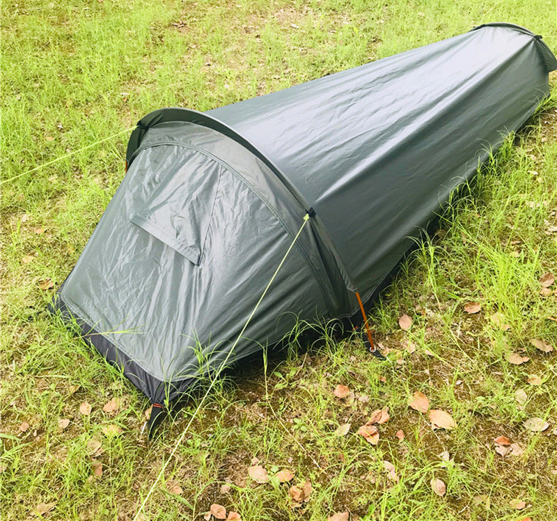 Detailed view of the tent's breathable panels, ensuring optimal airflow for a comfortable and well-ventilated interior.