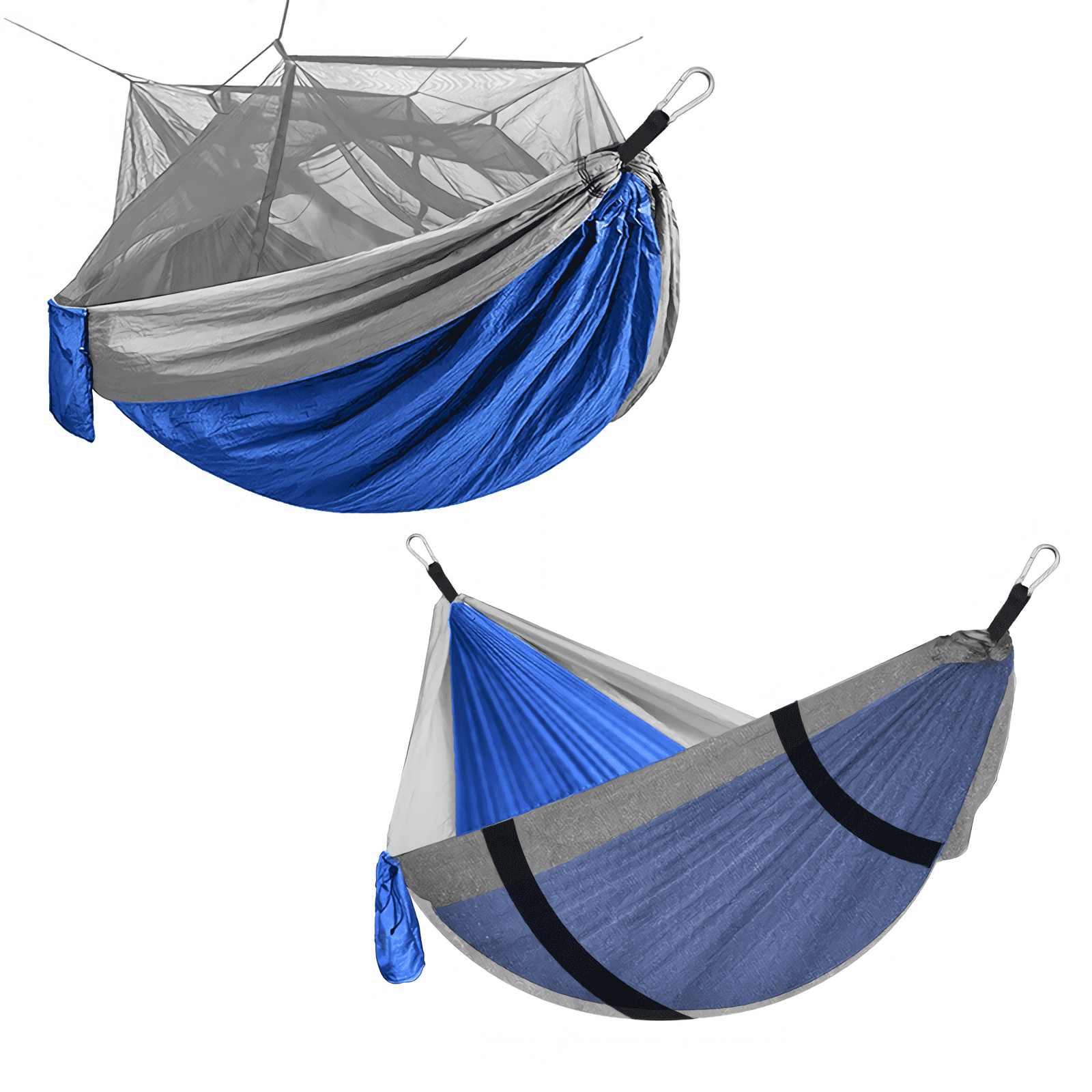 A close-up view of the hammock's premium construction, highlighting its upgraded sling ropes and mosquito-proof features, ensuring a comfortable and reliable outdoor relaxation experience.