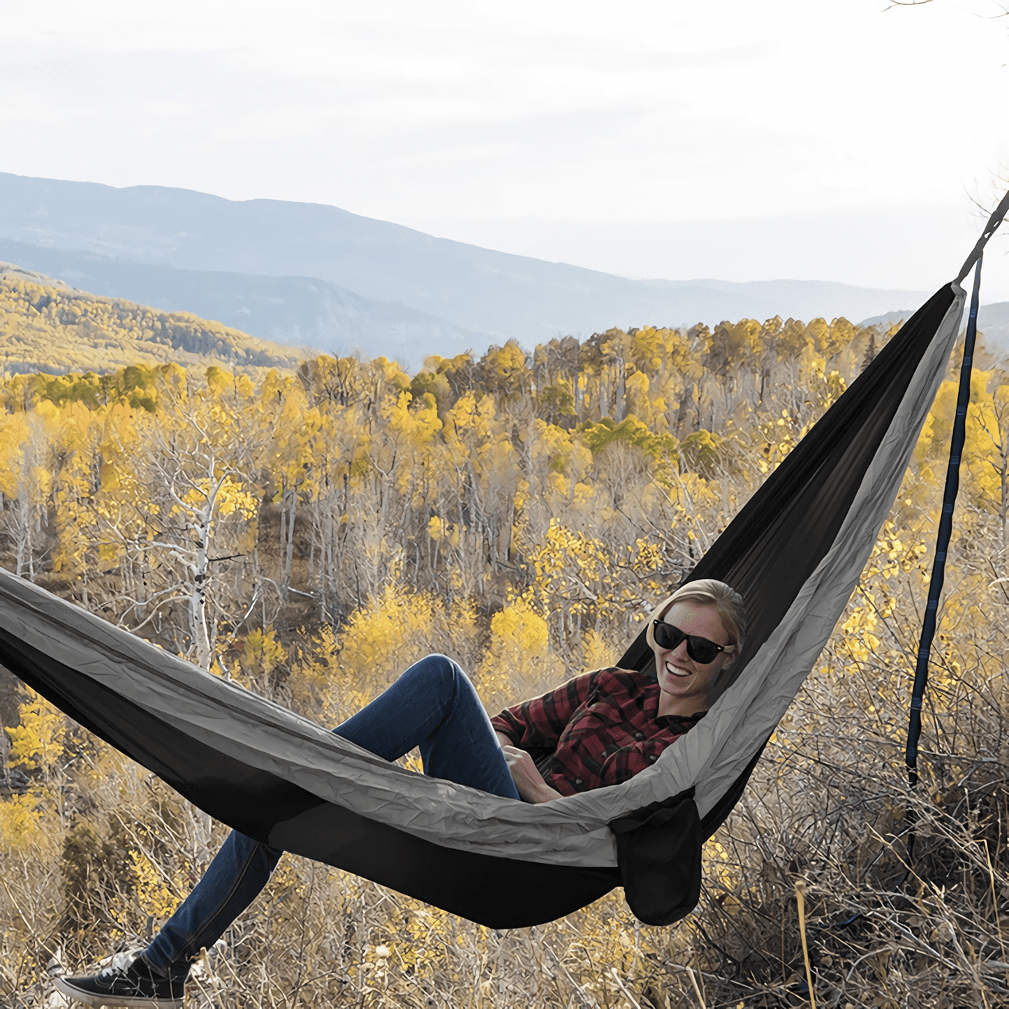 Premium outdoor hammock designed for camping and backpacking, ensuring lightweight comfort.