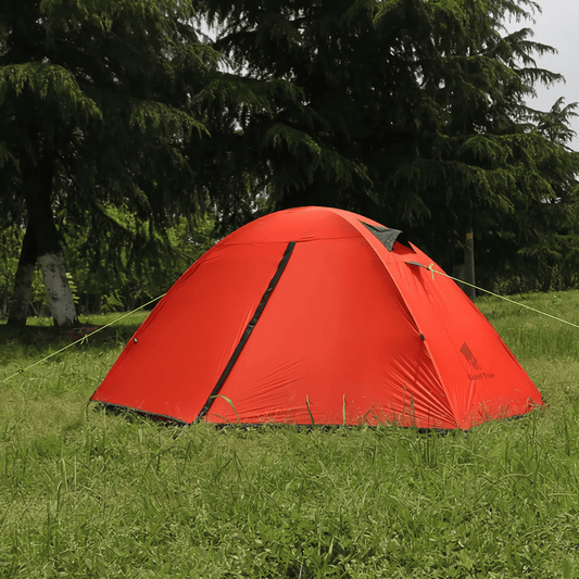 Premium waterproof camping tent with spacious interior for family adventures and backpacking.