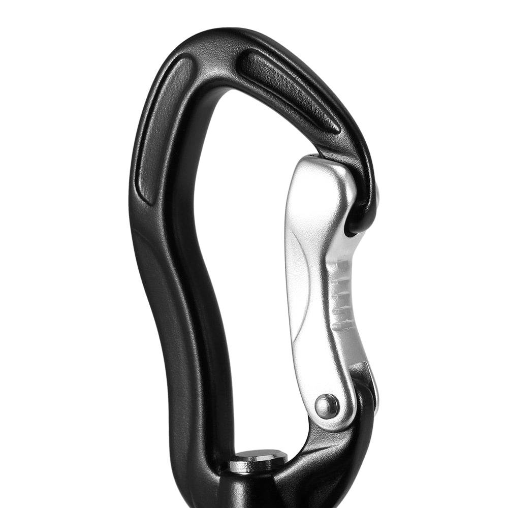 High-strength aviation aluminum carabiner, ideal for hammock, backpack, and sports bottle use.