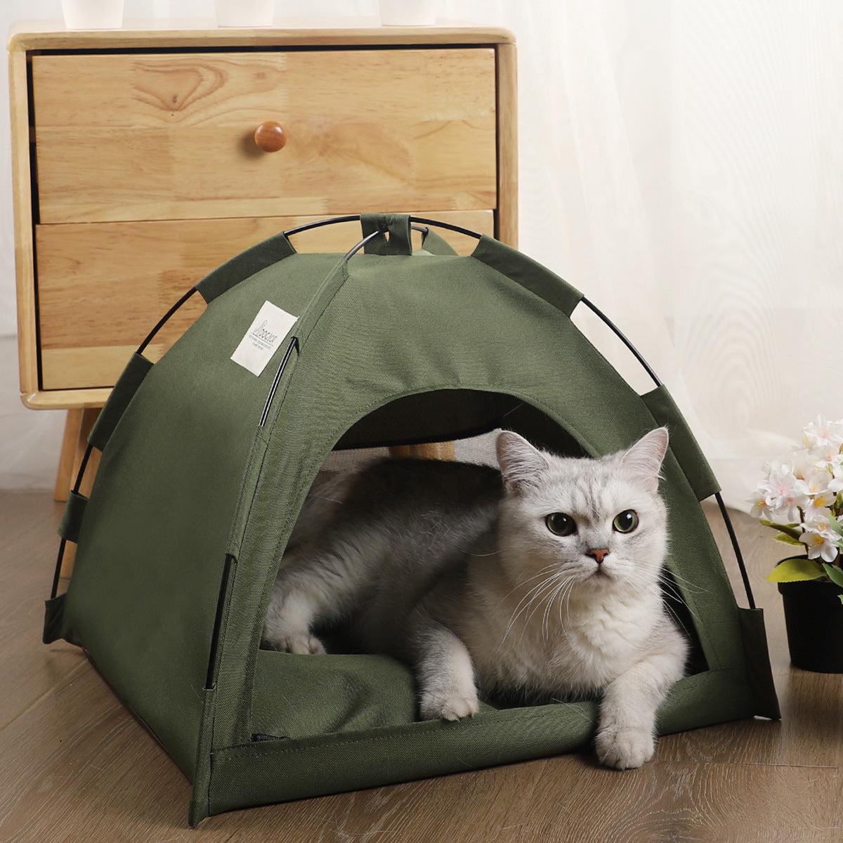 Premium pet-friendly camping gear offering a secure haven with a compact and lightweight design.