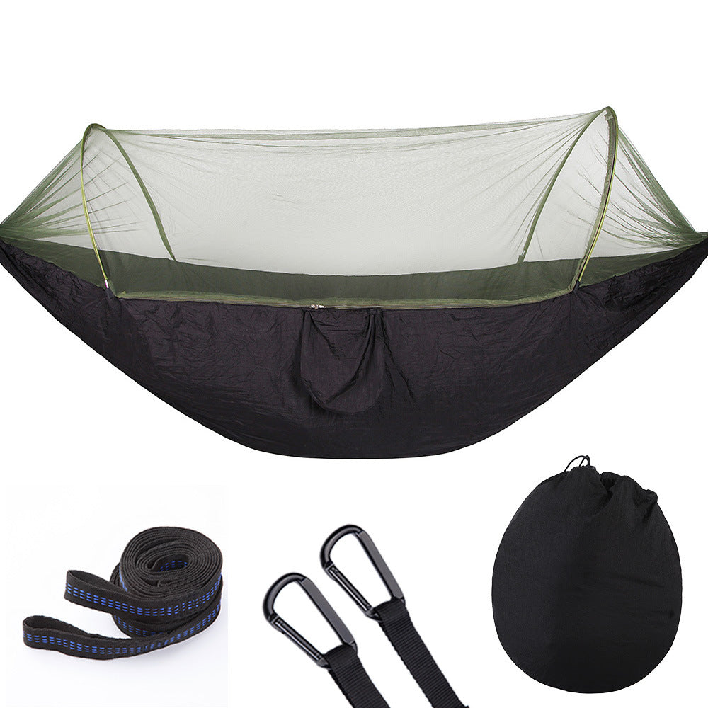 Discover the essence of relaxation with this versatile outdoor hammock, perfect for camping and backpacking adventures.