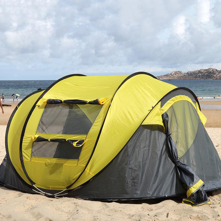 Spacious family camping tent for outdoor adventures.