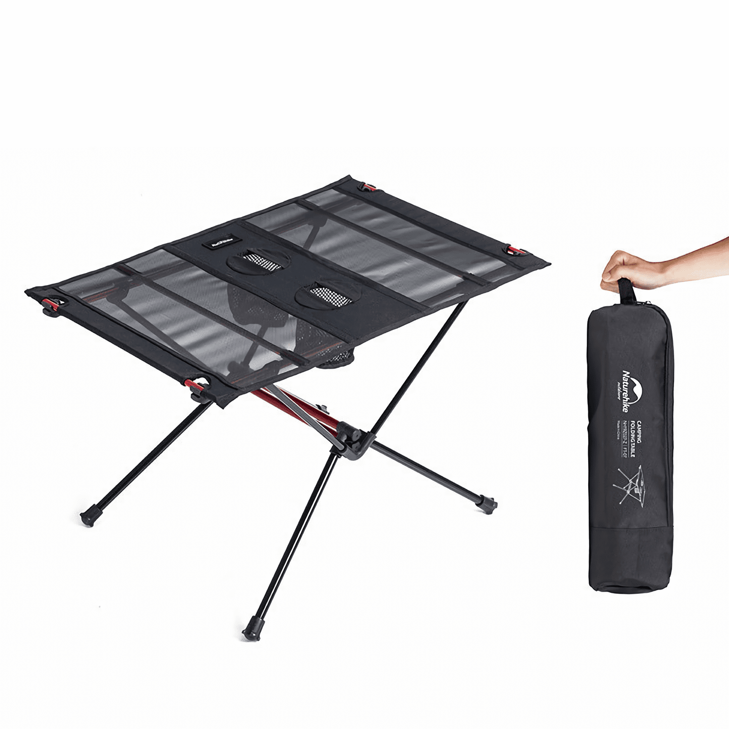 Convenient Outdoor Table with Bottle Holder Space – Elevate your outdoor experience with ease.