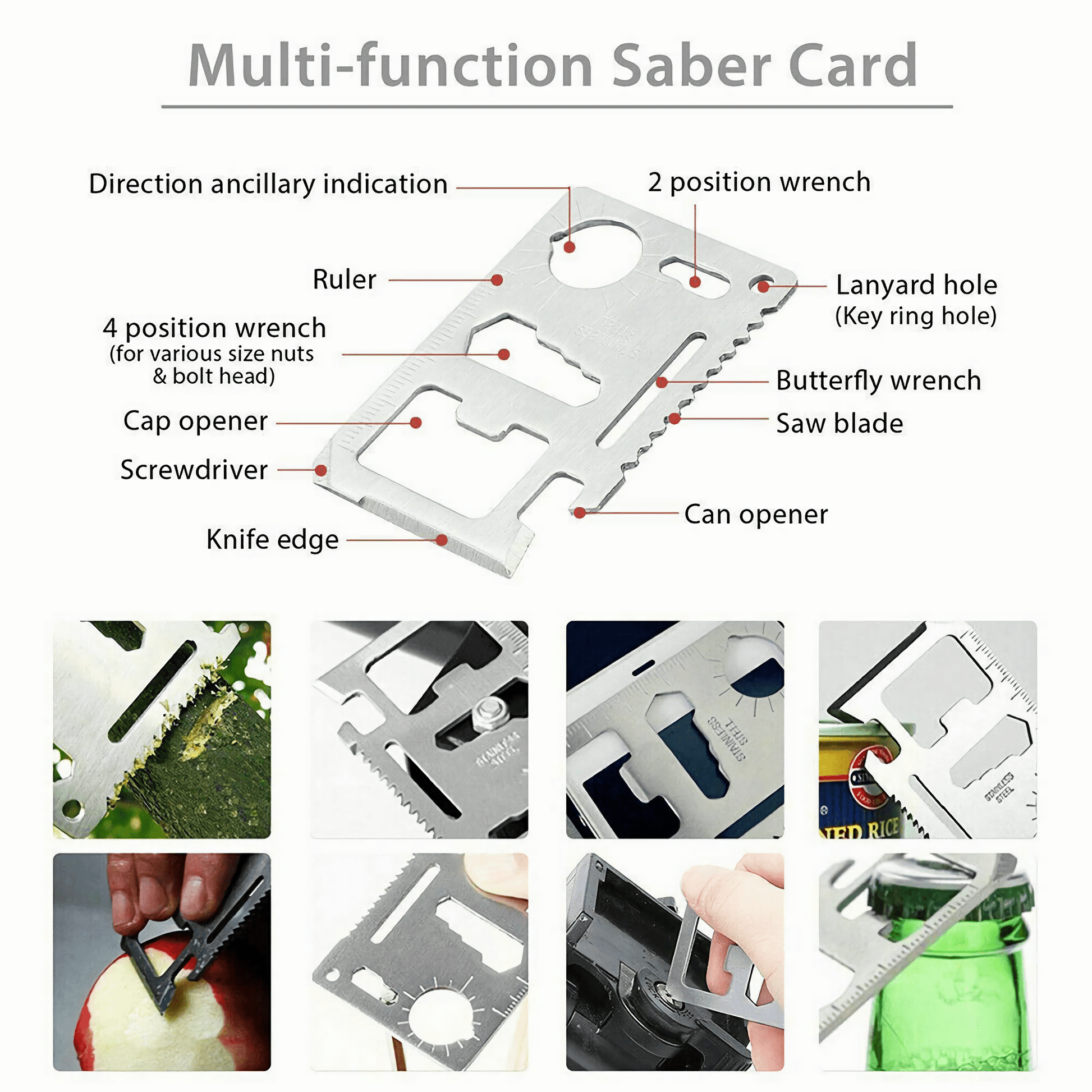 A credit card-sized Saber Card that neatly fits in your wallet or bag, equipped with multiple functions for versatile use.