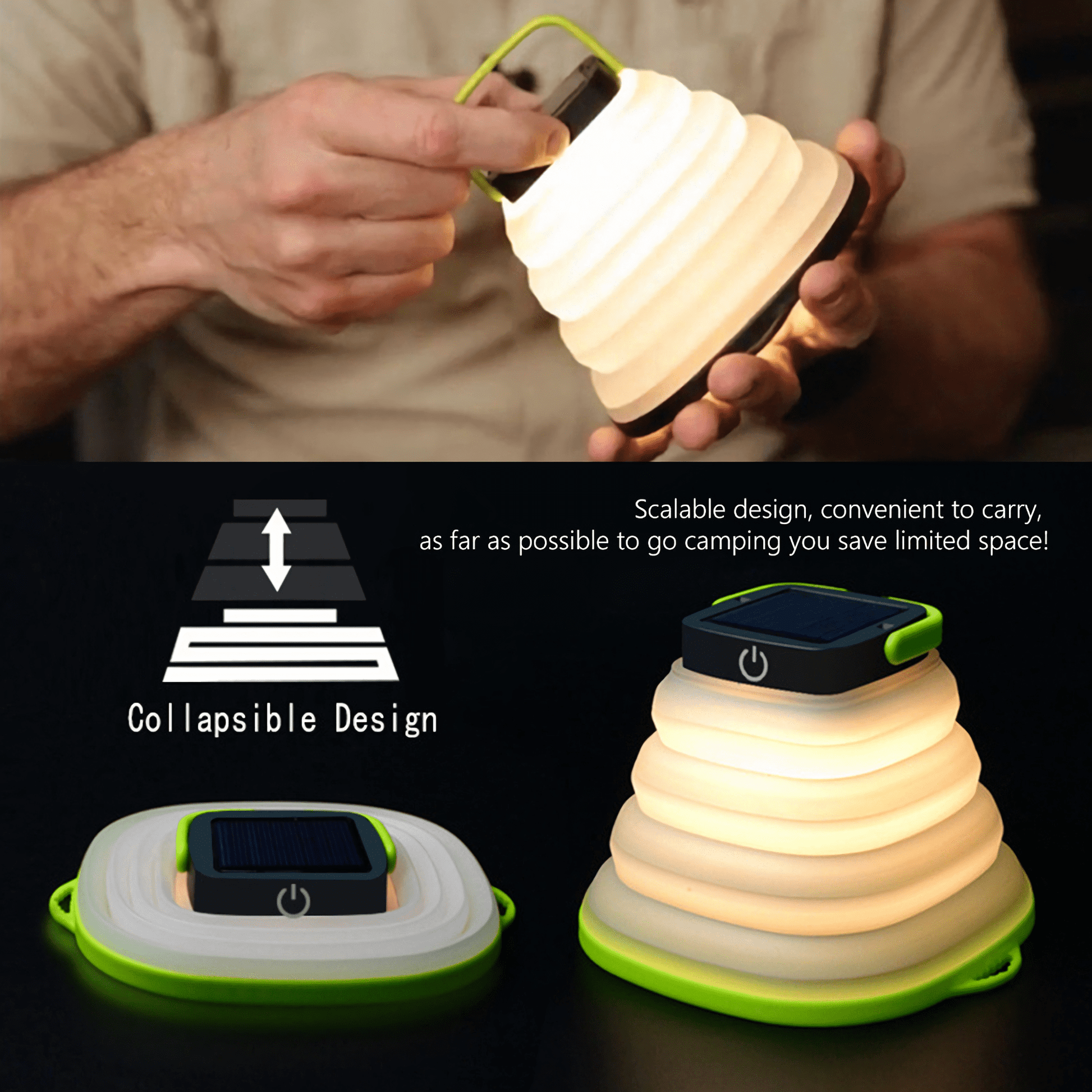 Portable and eco-friendly lighting solution for on-the-go adventures.