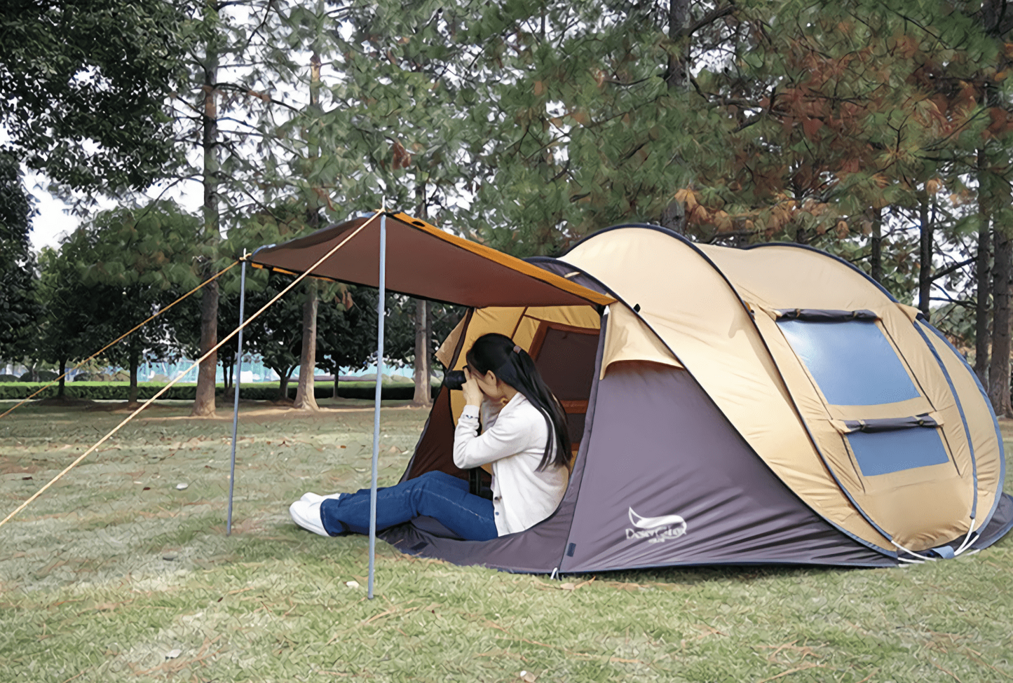 Explore the outdoors confidently with this premium camping tent. Weather-resistant, reliable, and family-friendly with a roomy interior.